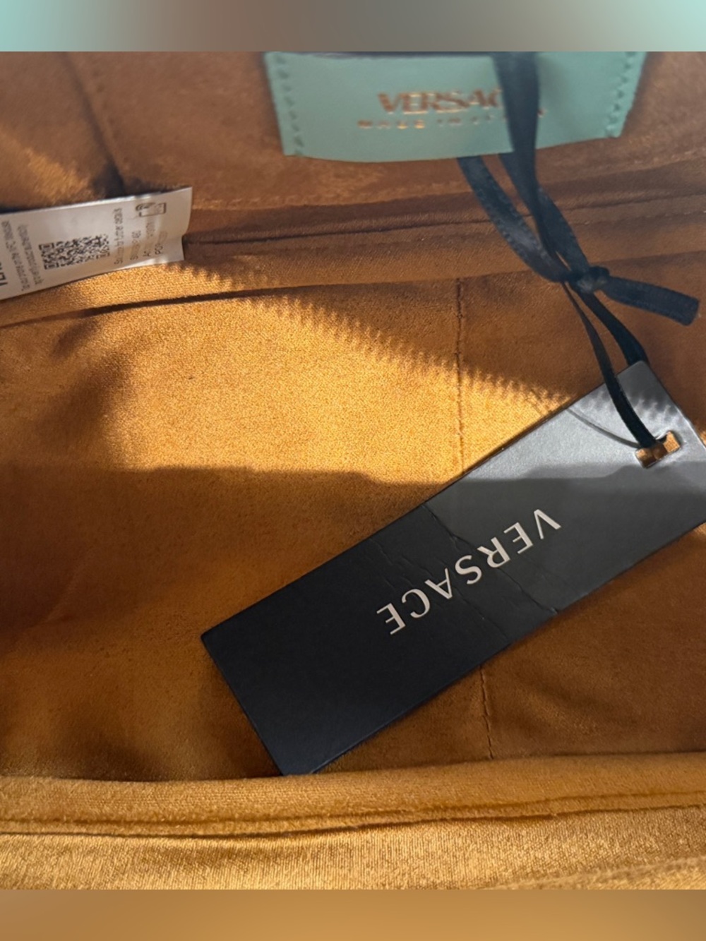 Versace tag shoulder bag leather green NEW - Picture 7 of 8